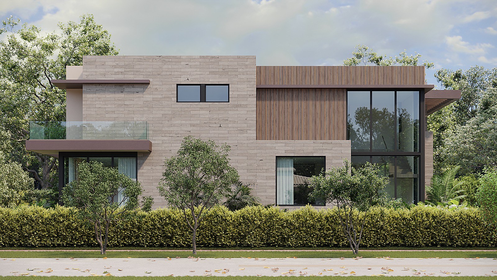Adams — side elevation, proposed re-facing
