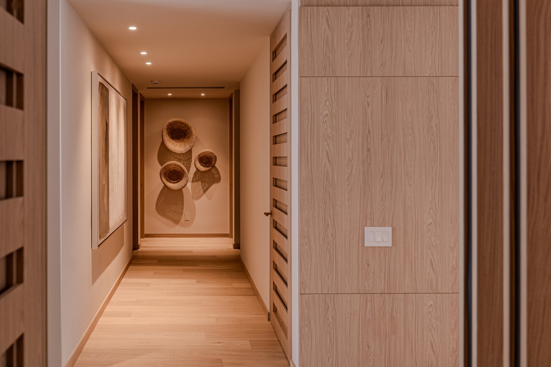 72 — hallway with ceramic art