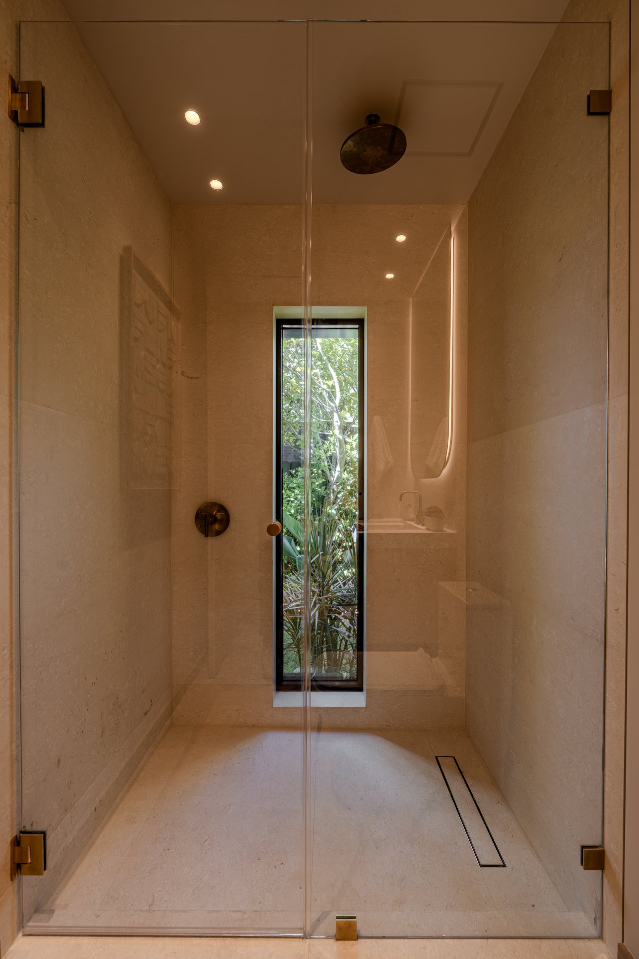 72 — shower with garden window