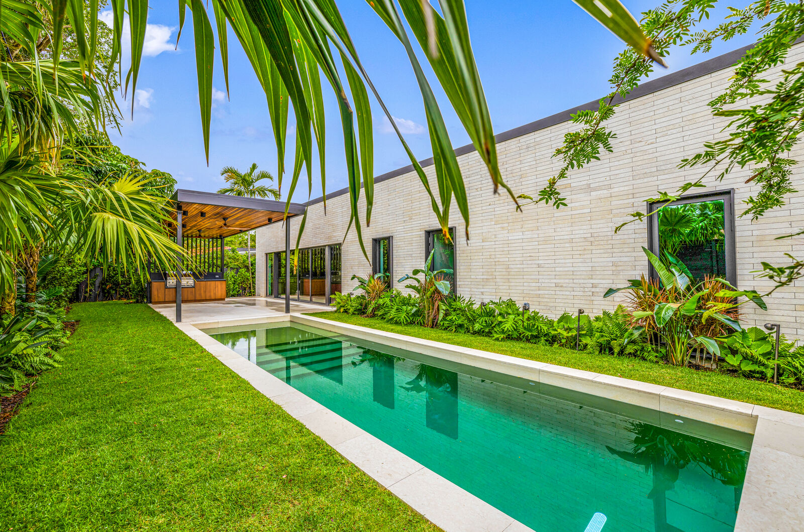72 — lap pool and garden