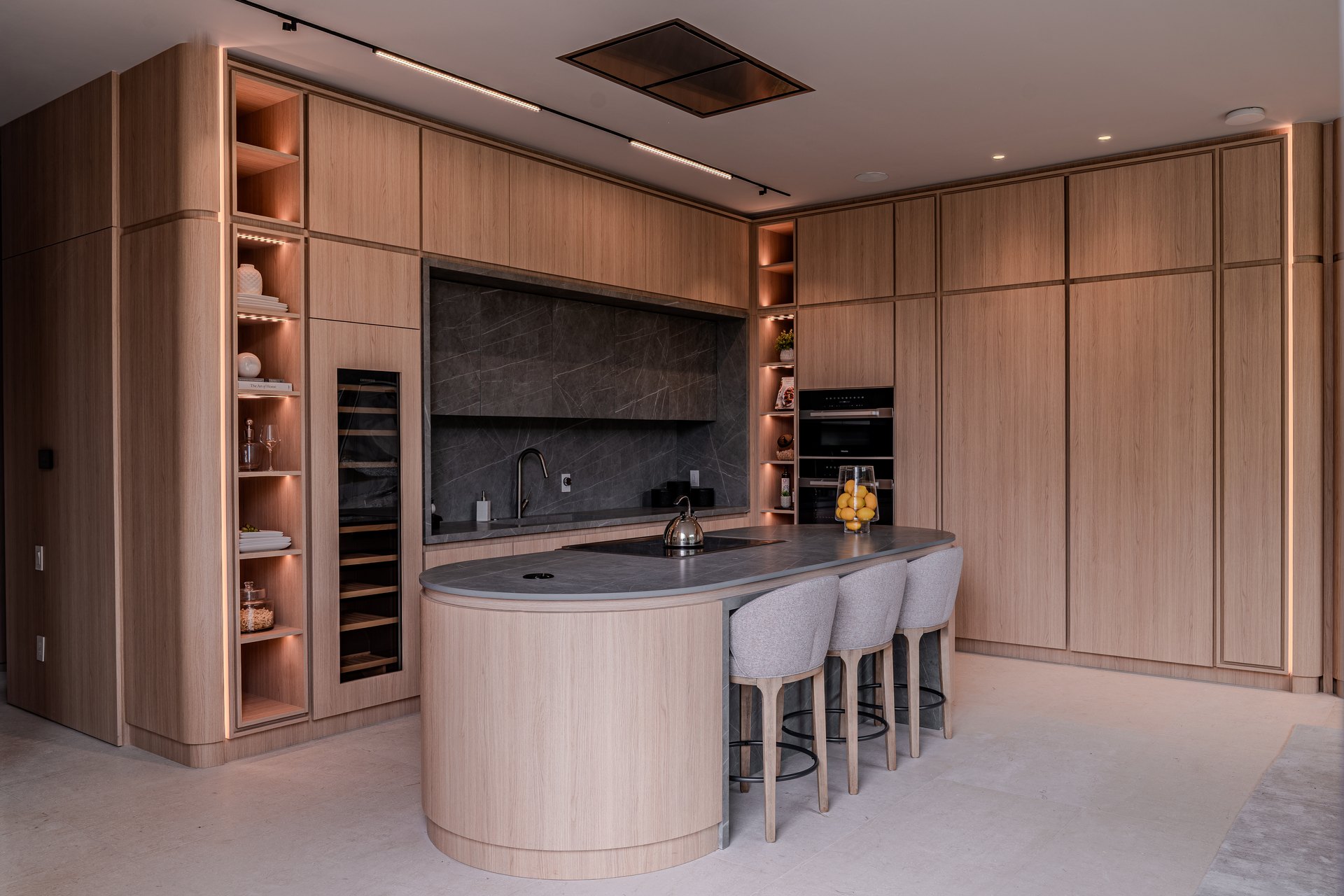 Dragon Millwork — installed kitchen island, Jefferson House