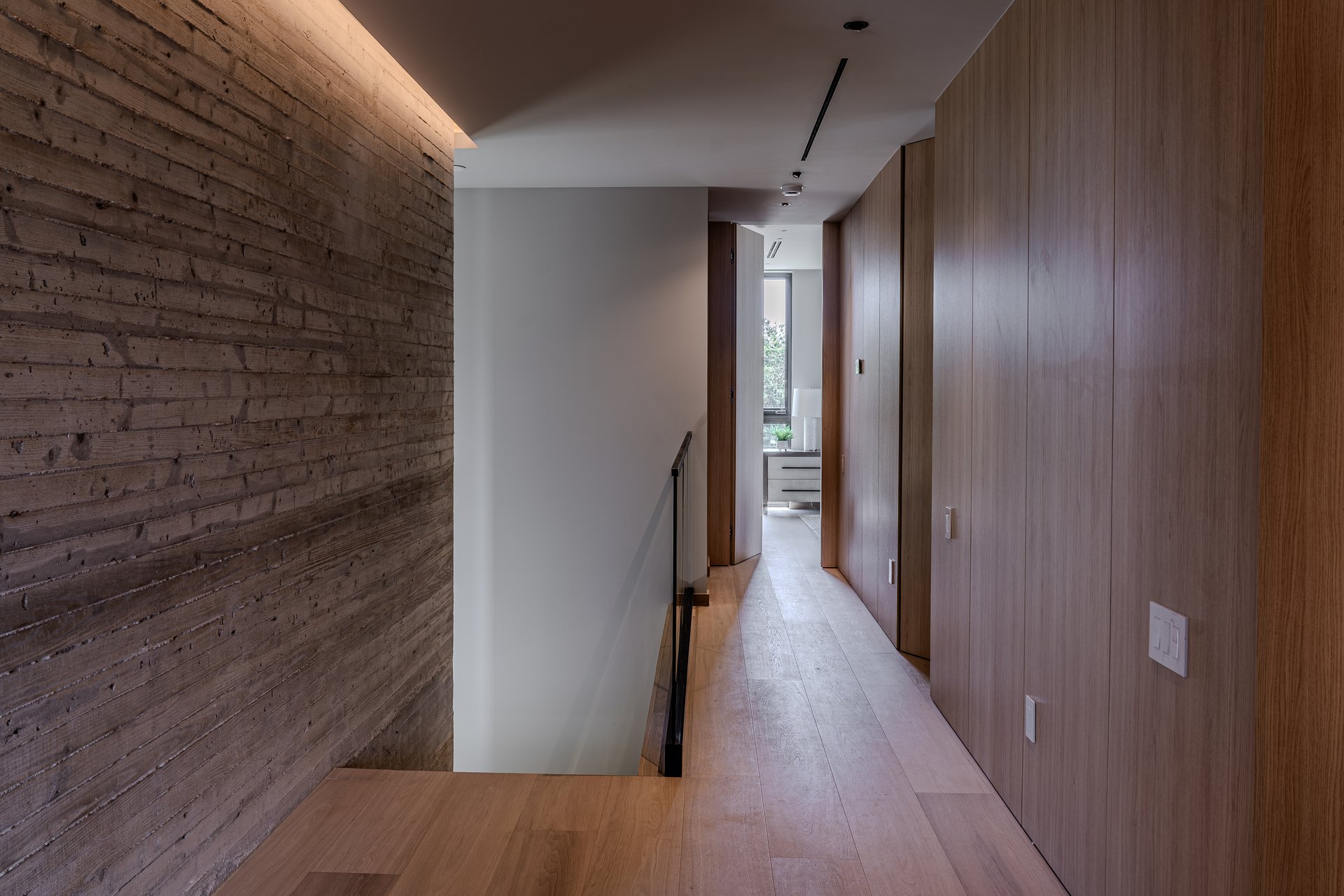 Jefferson — board-formed concrete corridor