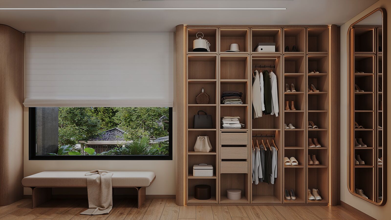 Visualization — Jefferson House double-height living
