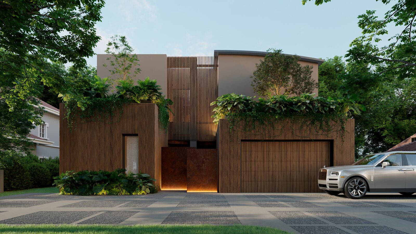 Temple — front façade rendering