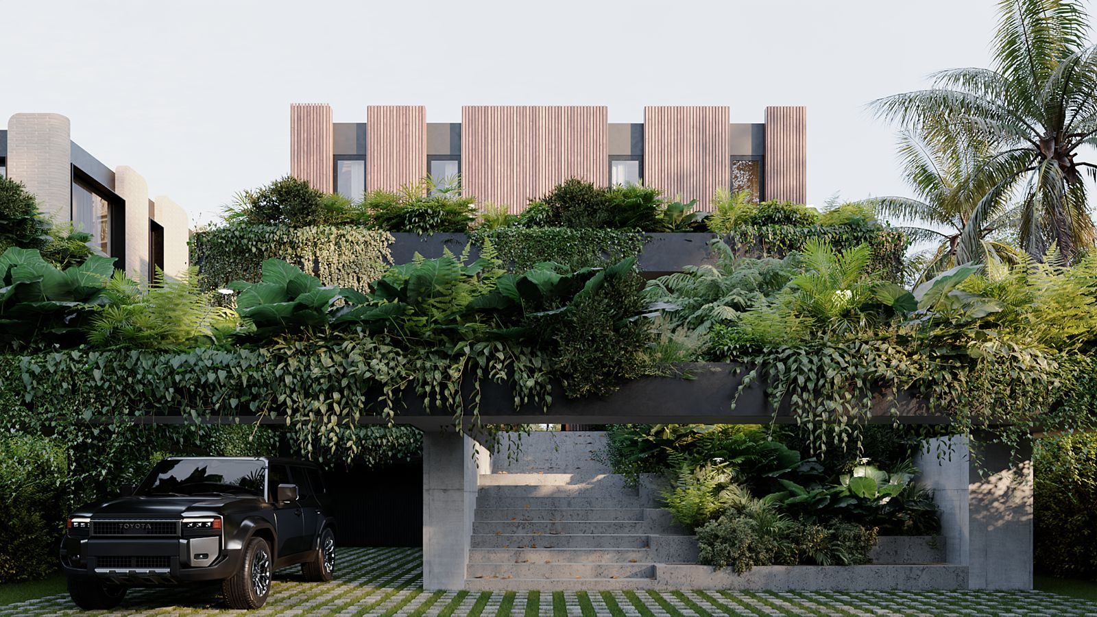 Buddha — landscape, patio & pool