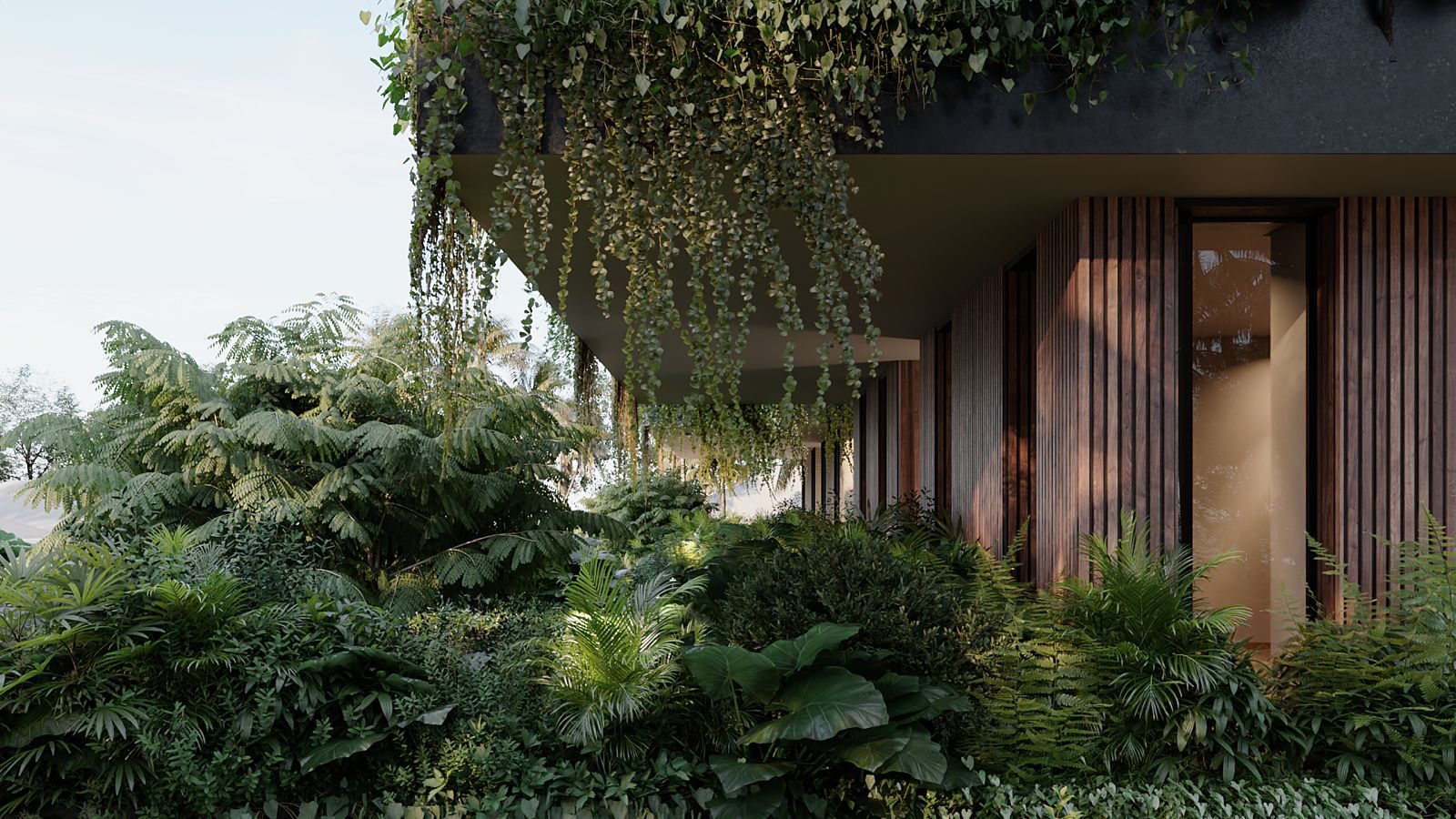 Buddha — landscape, patio & pool