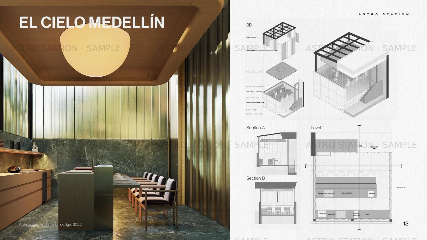 Omakase / El Cielo — design board