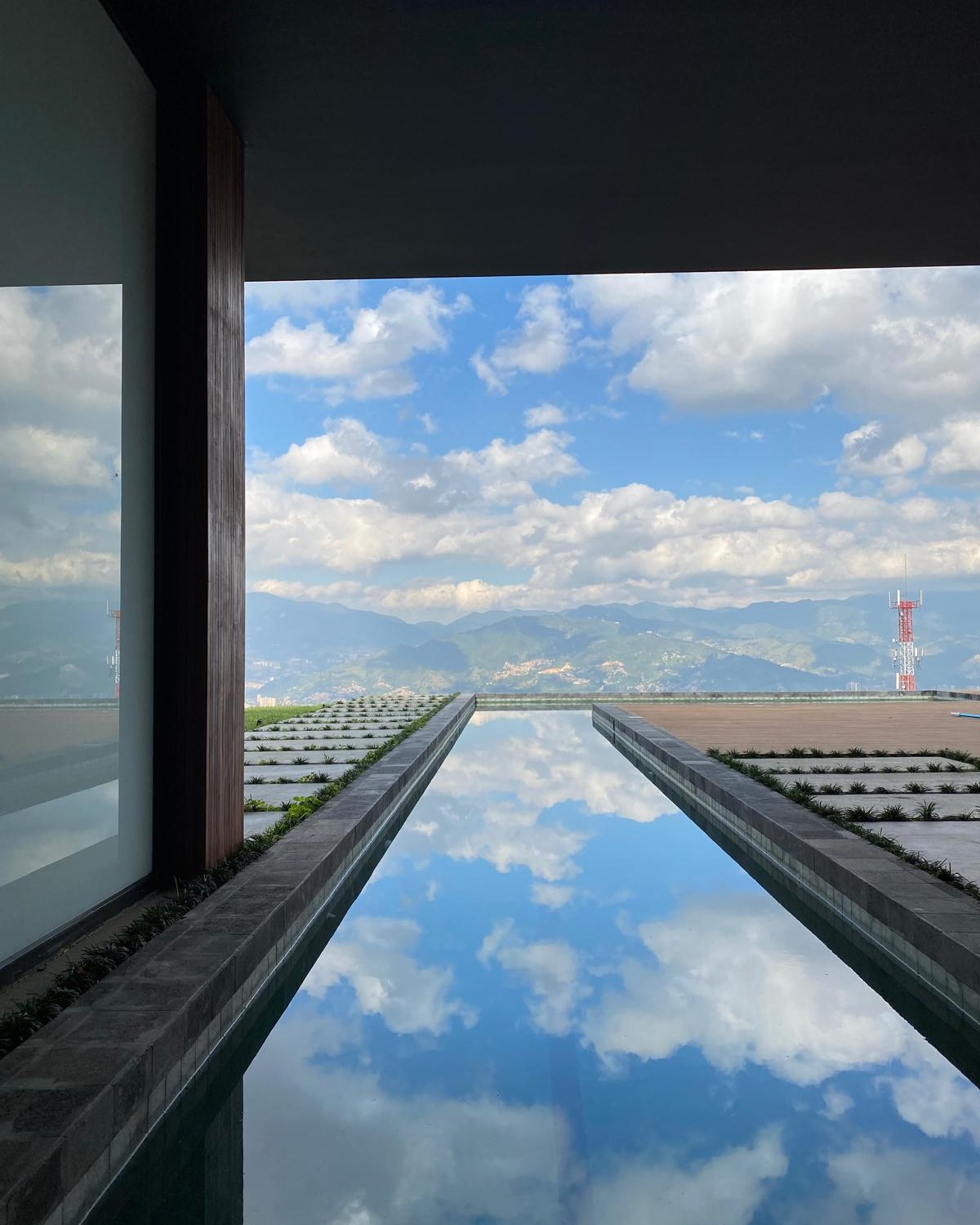 FC — reflecting pool at the edge of the view