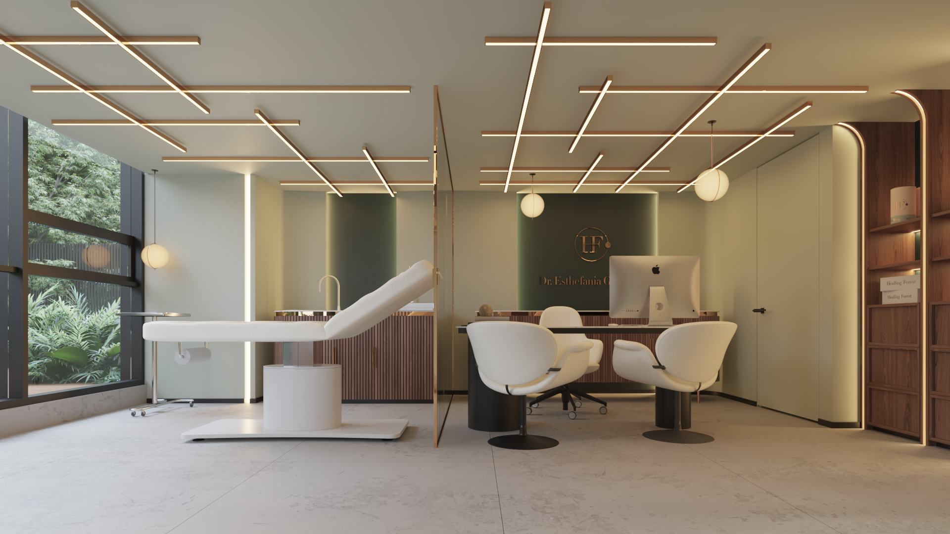 Healing Forest — physician suite and treatment bed