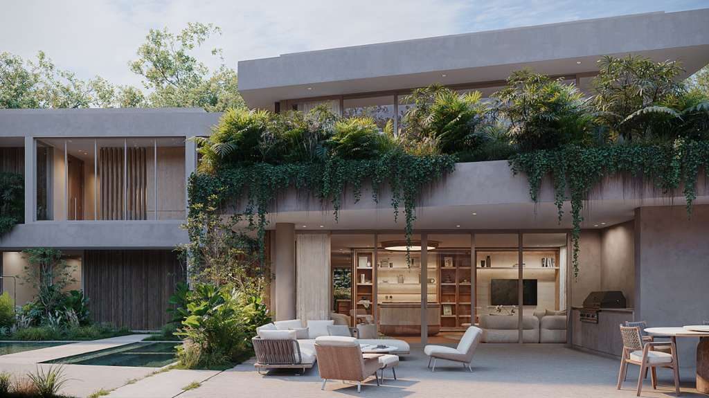 Samana — landscape, patio & pool