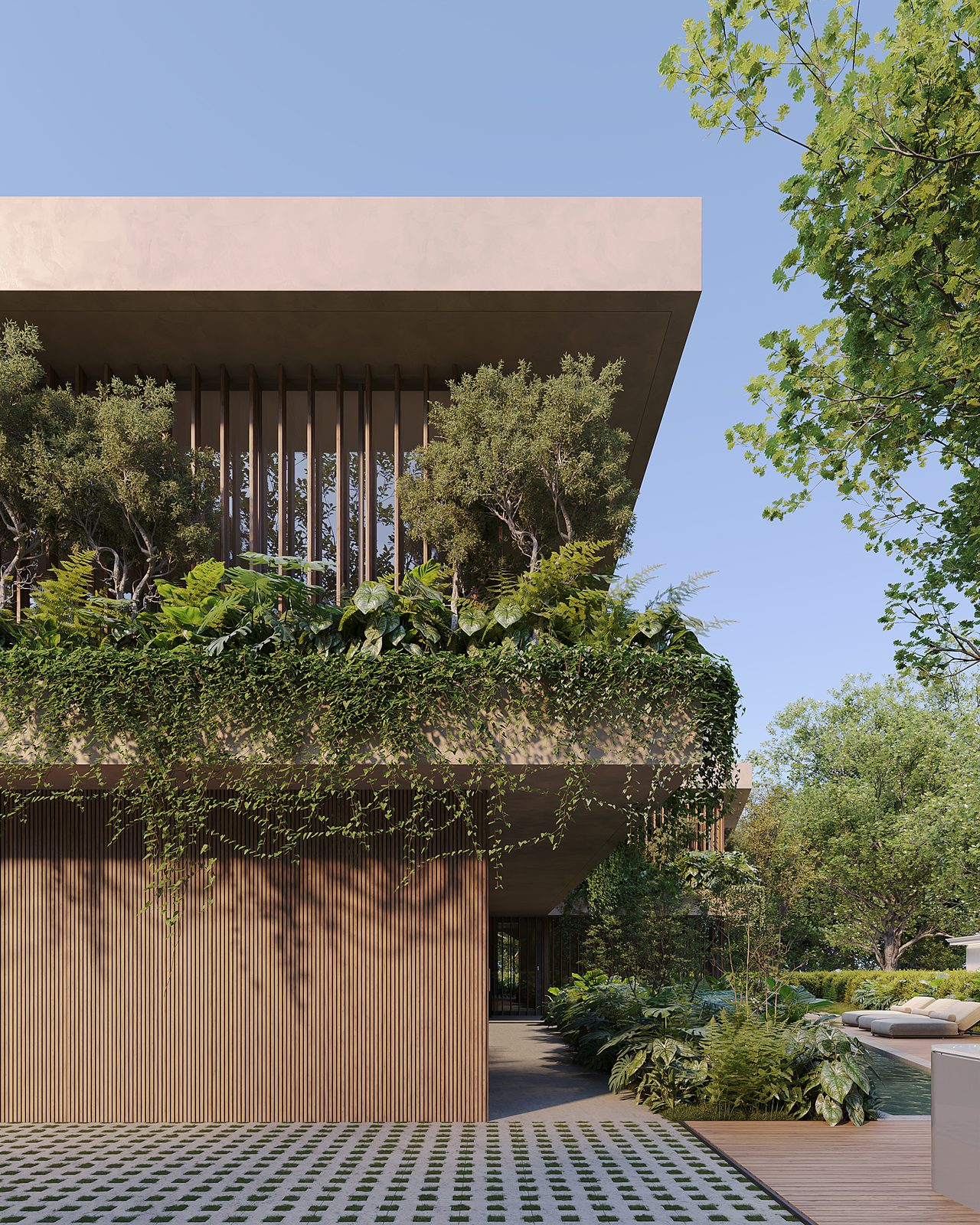 Samana — landscape, patio & pool