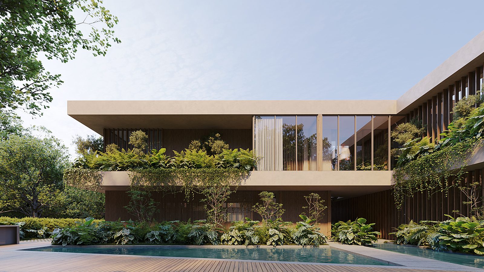 Samana — landscape, patio & pool