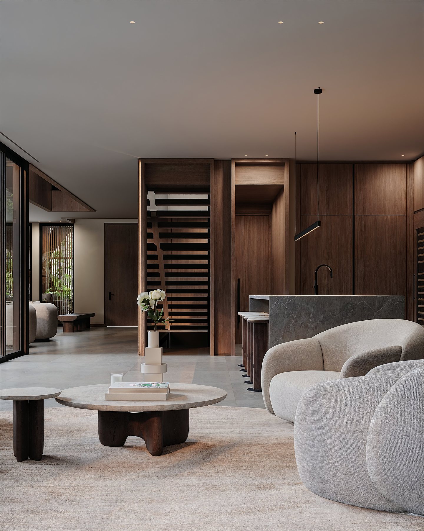 Tigertail Court — living room