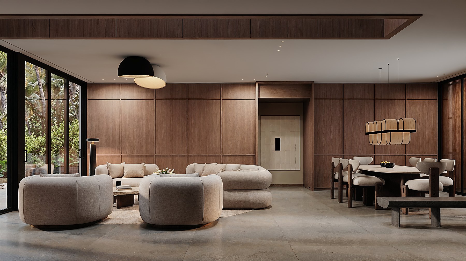 Tigertail Court — living and dining