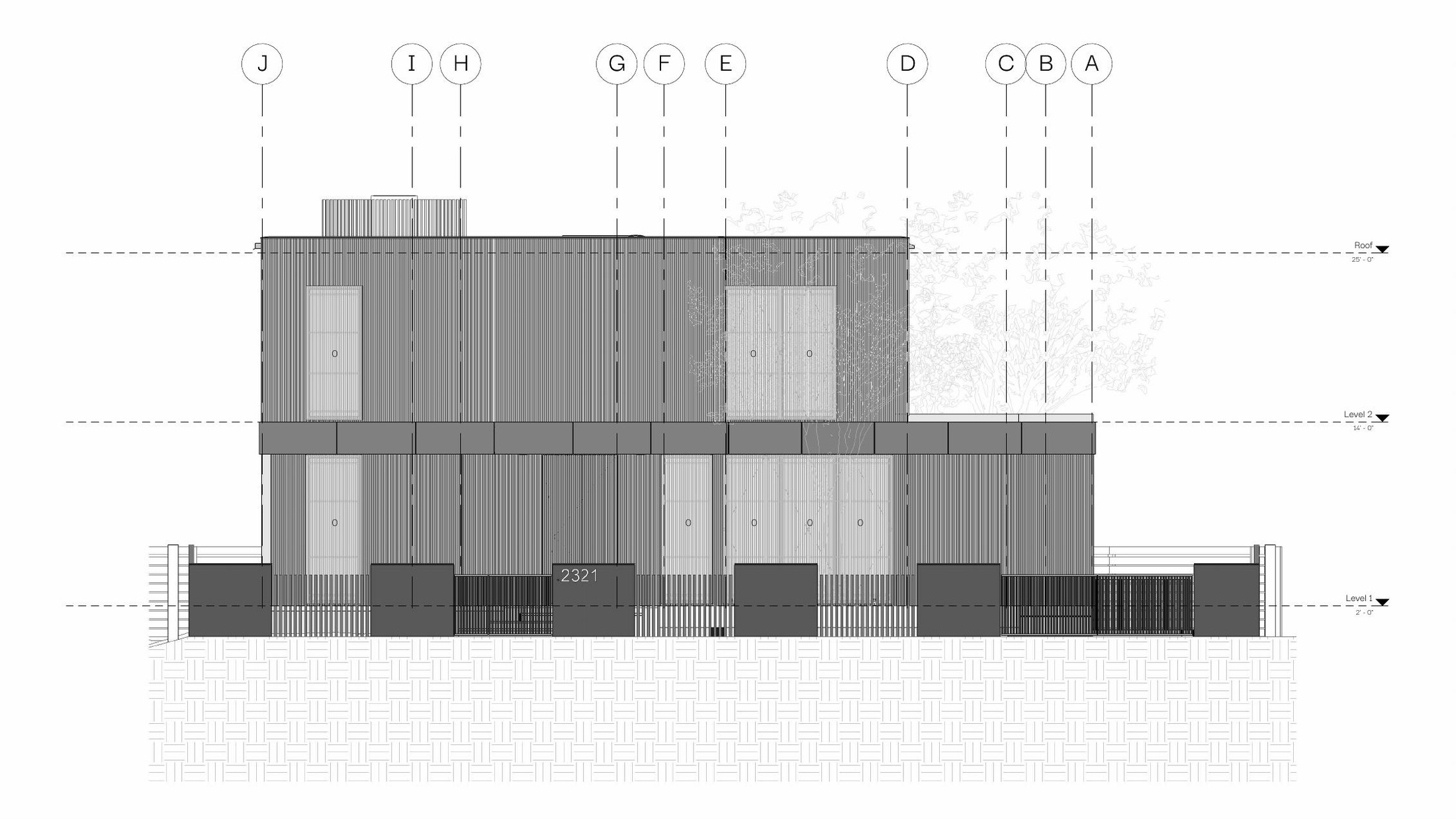 Tigertail Court — Elevation